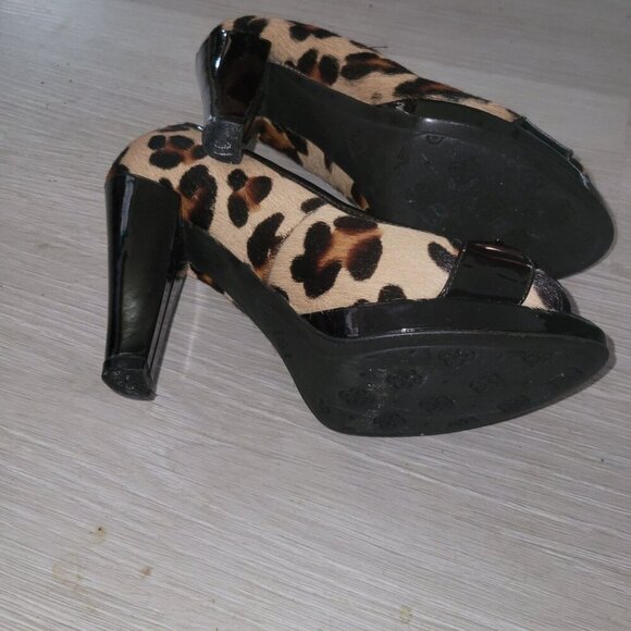 ISOLA  Animal Hair Print Buckle Front 7.5 Mobwife‎ Sexy NWOT Maximalist Party - Picture 8 of 11